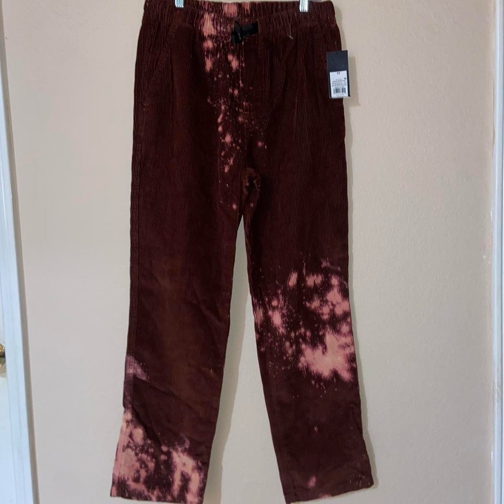 Brown & Pink Tie-Dye Jeans relaxed fit indie vibe hipster streetwear hippy pants